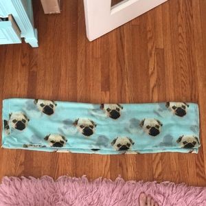 Turquoise pug scarf